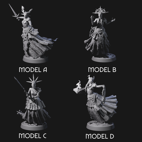Four Raging Warblade Succubi Miniature for Dungeons and Dragons, Pathfinder or other TTRPGs