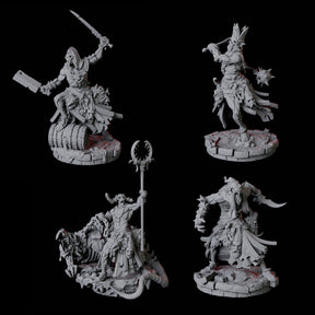 Four Rat Worshipping Zealots Miniature for Dungeons and Dragons, Pathfinder or other TTRPGs