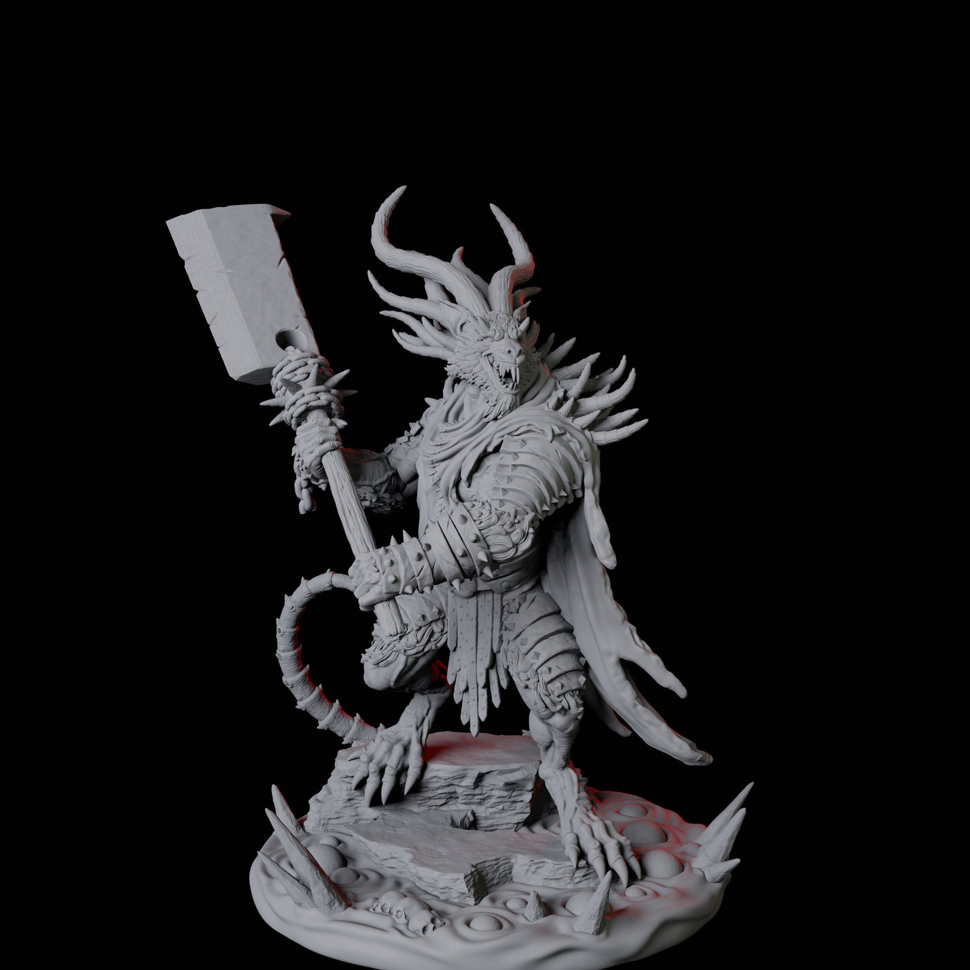 Four Ratfolk Filth Paladins Miniature for Dungeons and Dragons, Pathfinder or other TTRPGs