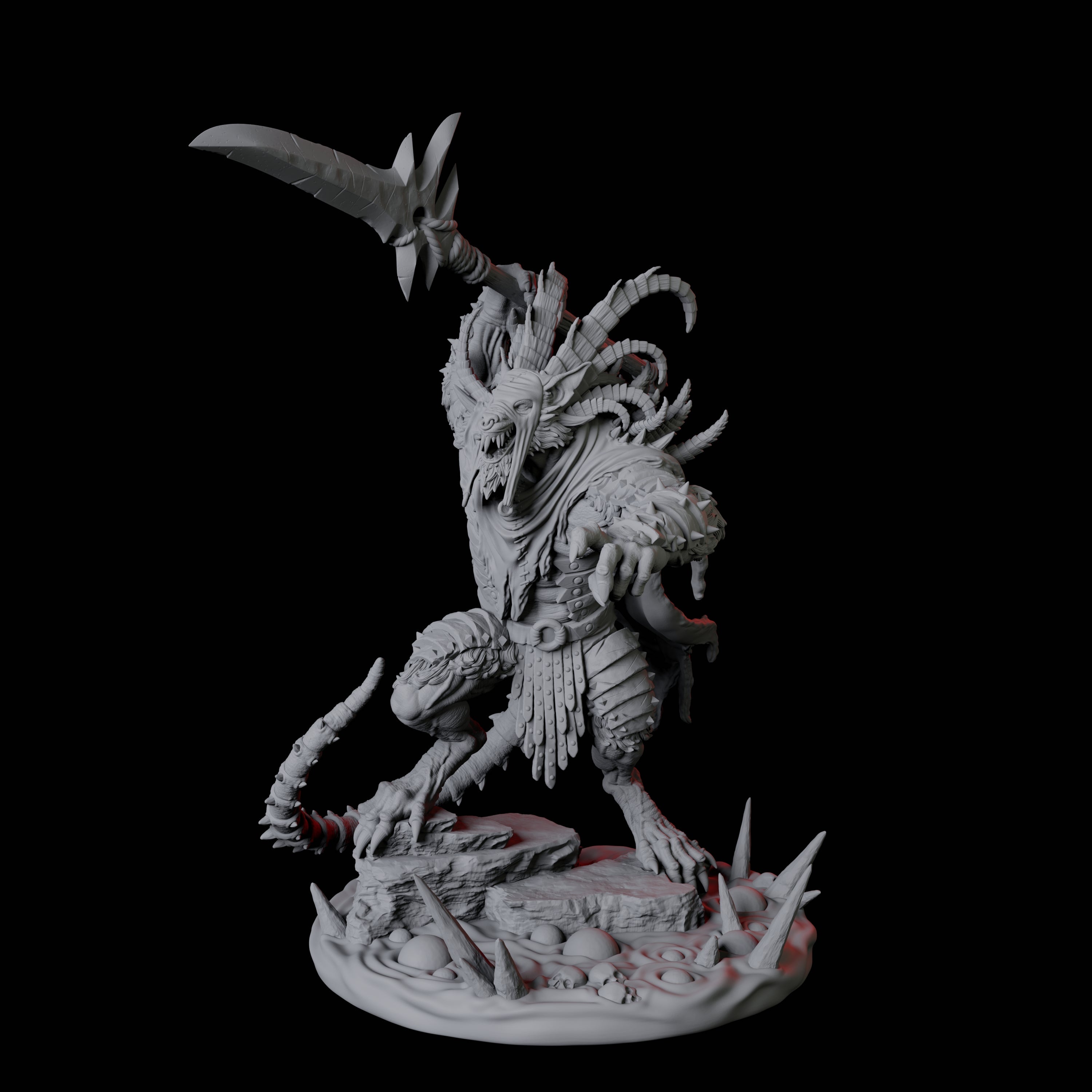 Four Ratfolk Filth Paladins Miniature for Dungeons and Dragons, Pathfinder or other TTRPGs