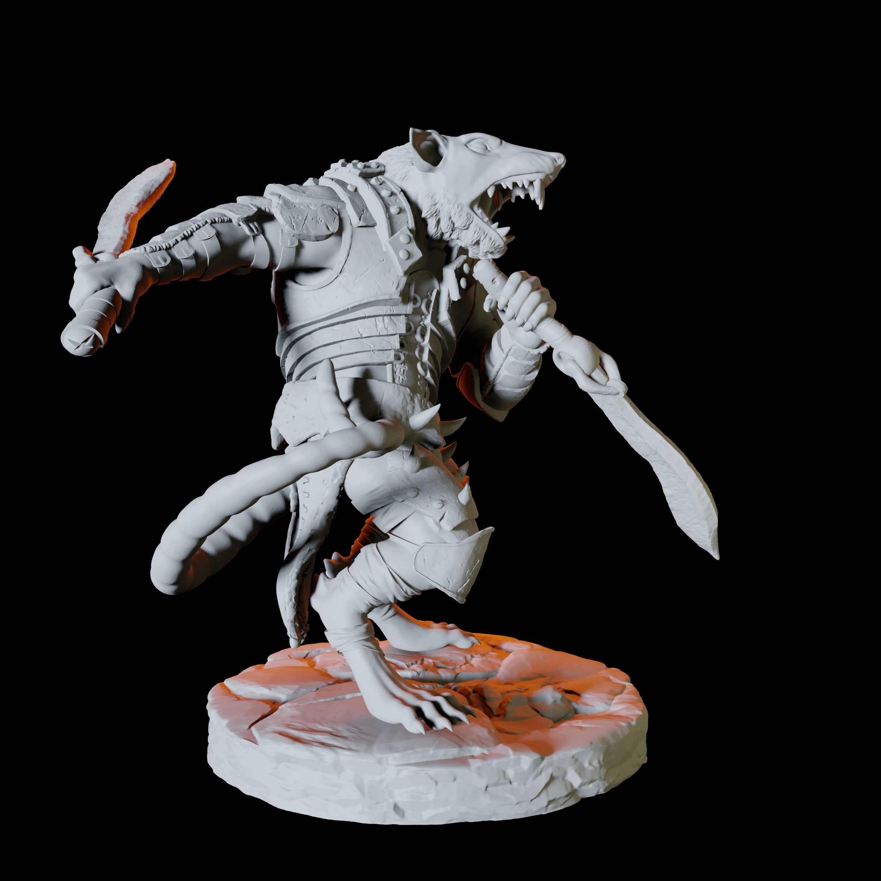 Four Ratfolk Scouts Miniature for Dungeons and Dragons, Pathfinder or other TTRPGs