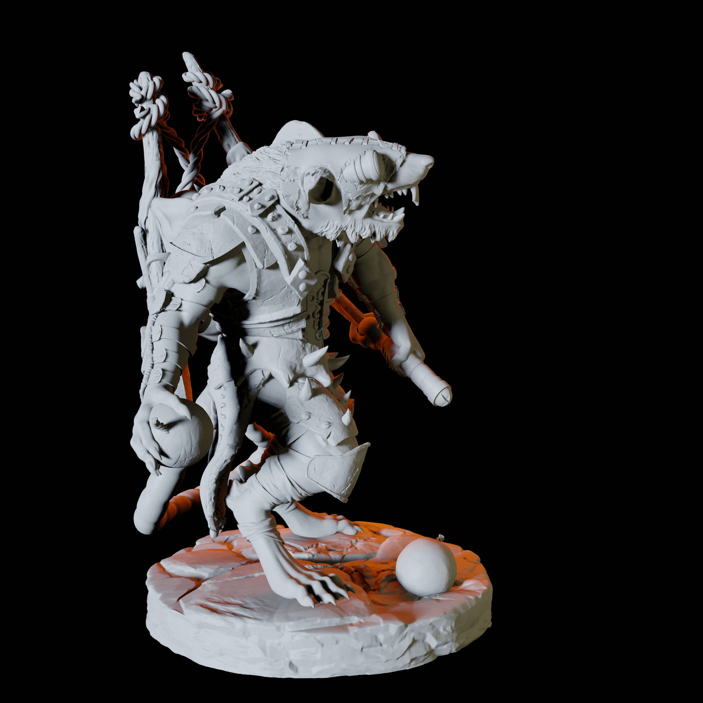 Four Ratfolk Scouts Miniature for Dungeons and Dragons, Pathfinder or other TTRPGs