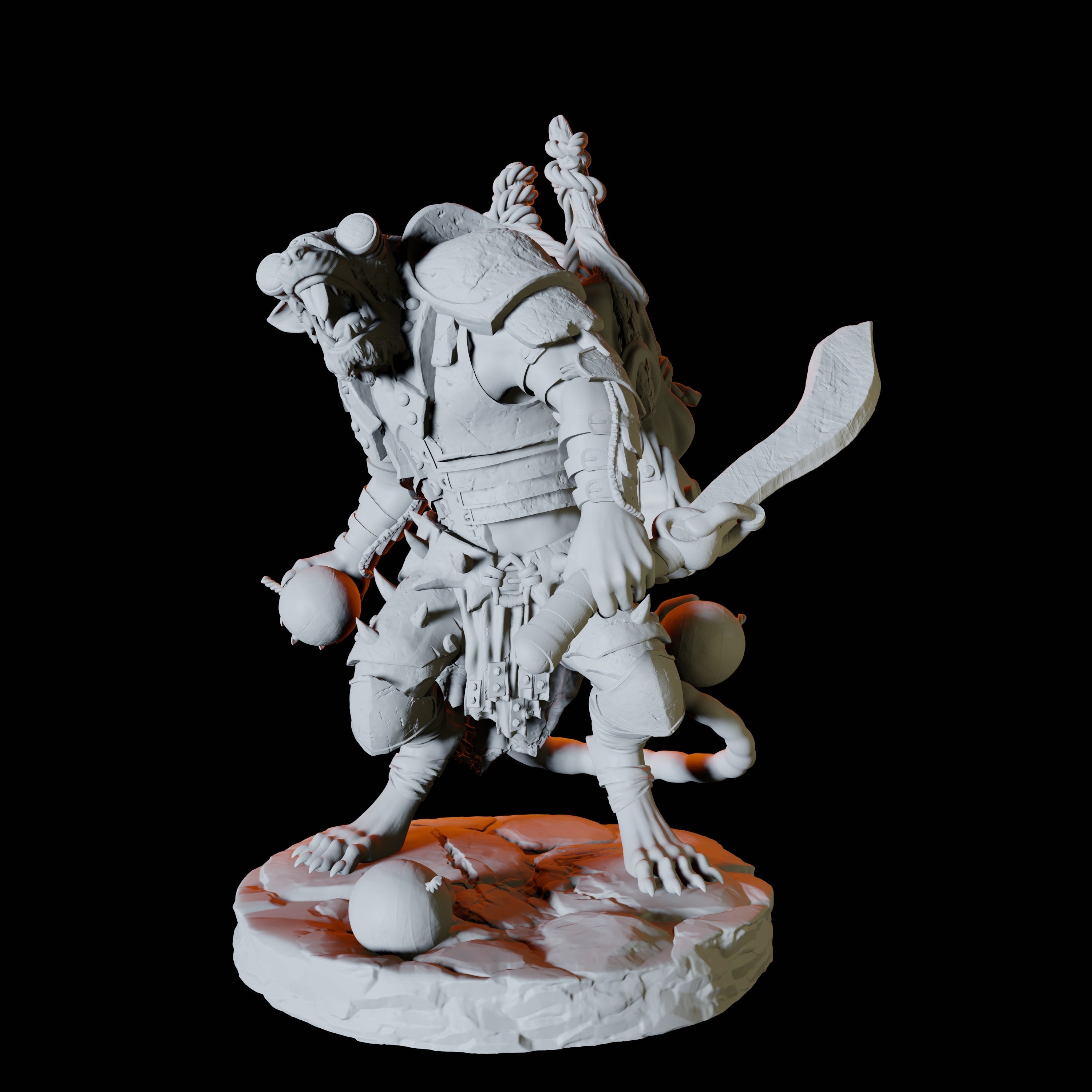 Four Ratfolk Scouts Miniature for Dungeons and Dragons, Pathfinder or other TTRPGs