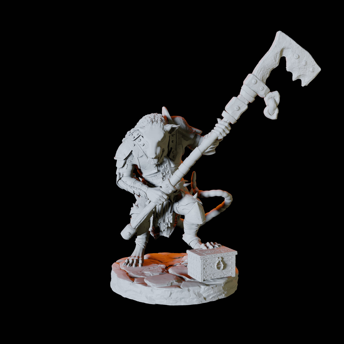 Four Ratfolk Scouts Miniature for Dungeons and Dragons, Pathfinder or other TTRPGs