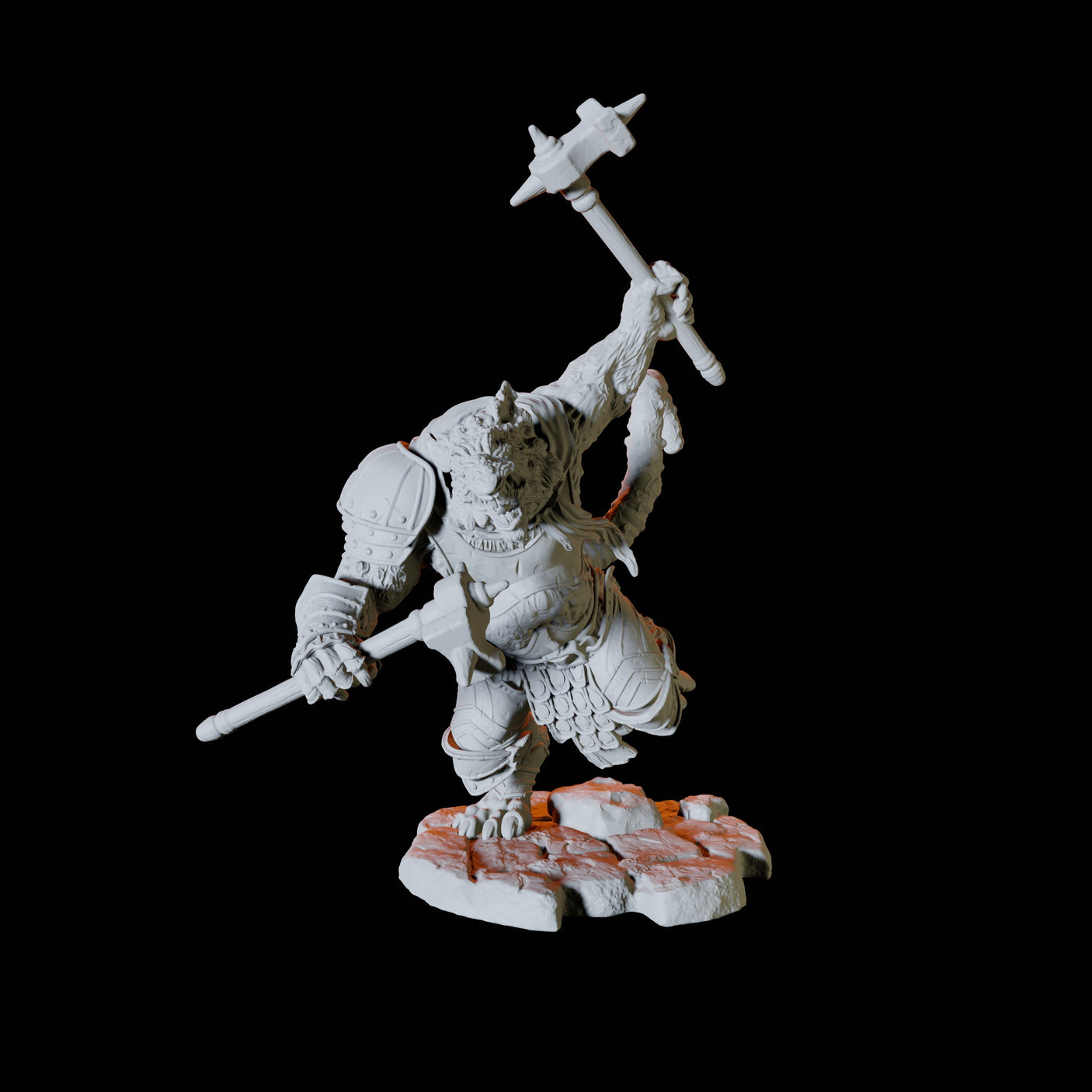Four Ratfolk Soldiers Miniature for Dungeons and Dragons, Pathfinder or other TTRPGs