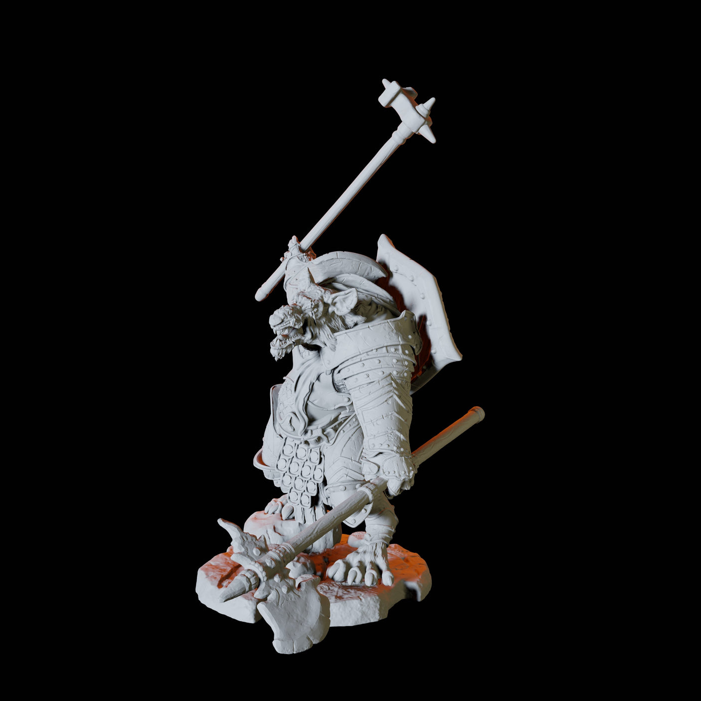 Four Ratfolk Soldiers Miniature for Dungeons and Dragons, Pathfinder or other TTRPGs