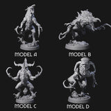 Four Ravaged Axe Beak Beasts Miniature for Dungeons and Dragons, Pathfinder or other TTRPGs