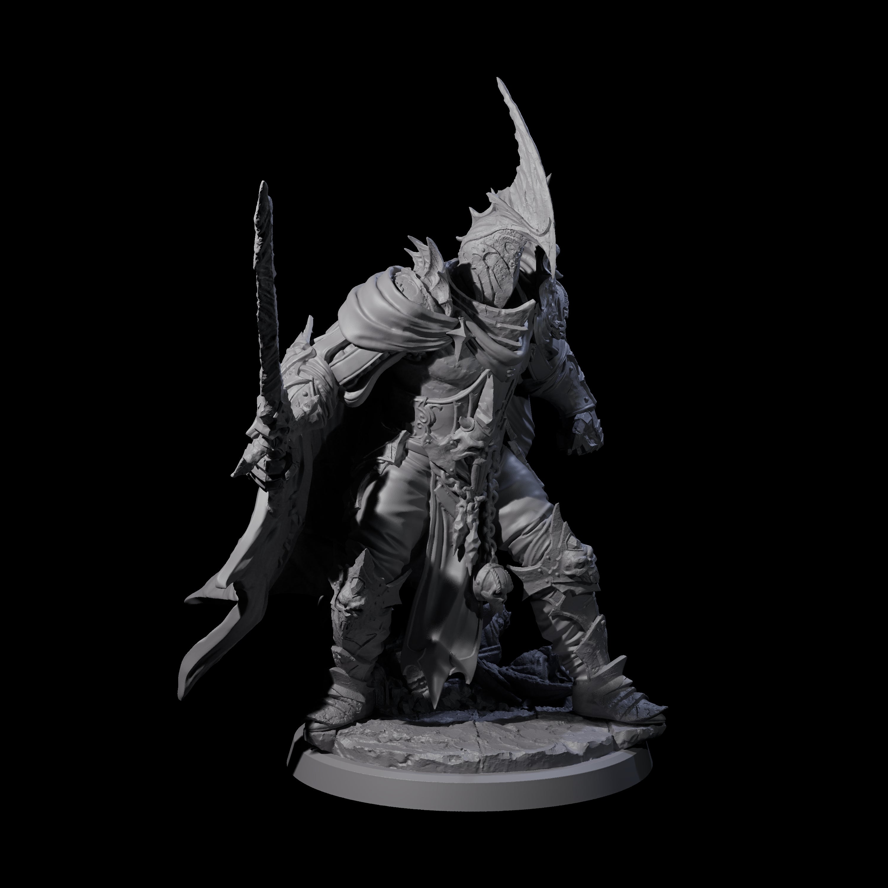 Four Risen Death Knights Miniature for Dungeons and Dragons, Pathfinder or other TTRPGs