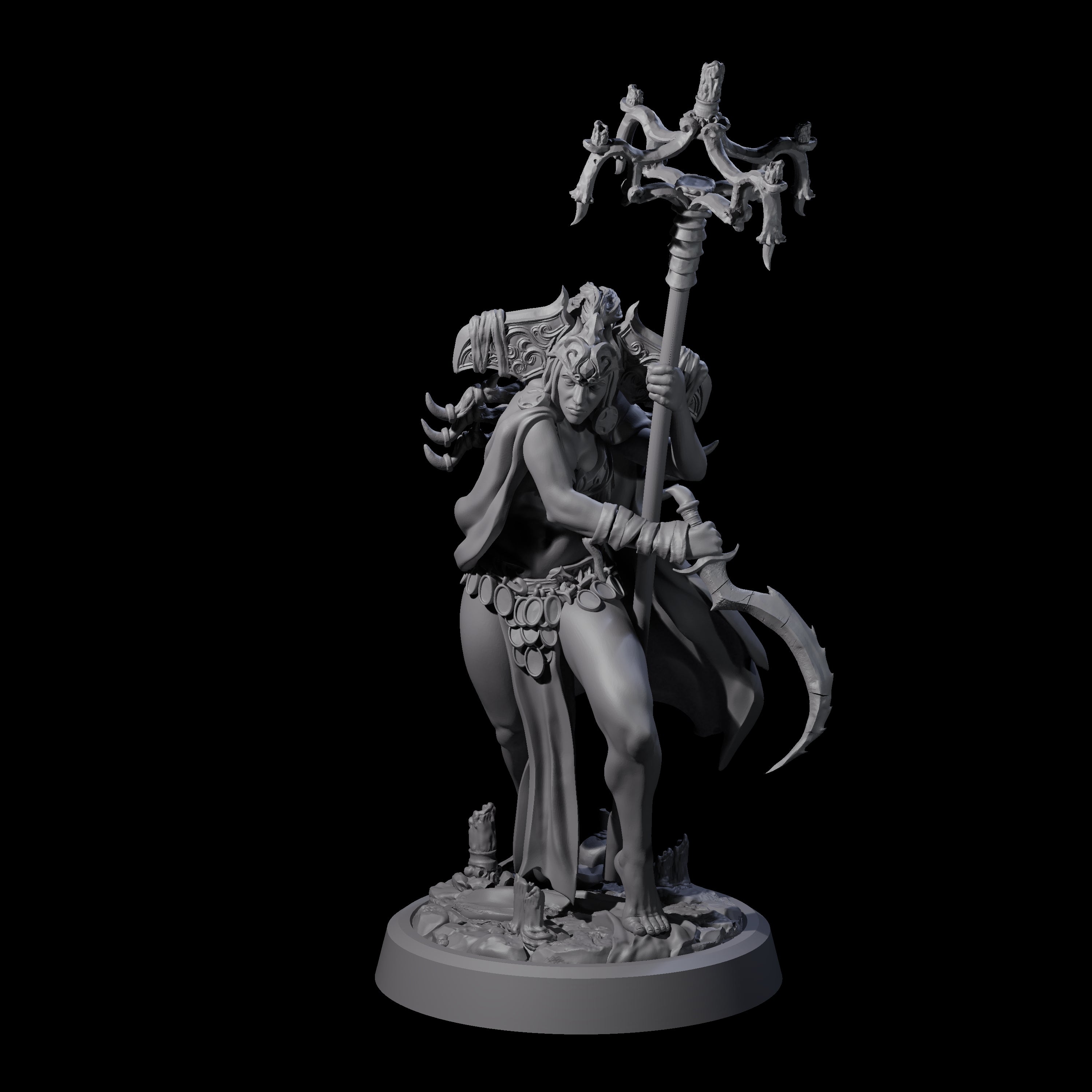 Four Ritualistic Cultists Miniature for Dungeons and Dragons, Pathfinder or other TTRPGs