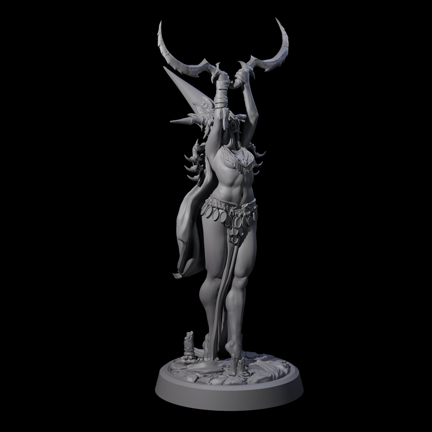 Four Ritualistic Cultists Miniature for Dungeons and Dragons, Pathfinder or other TTRPGs
