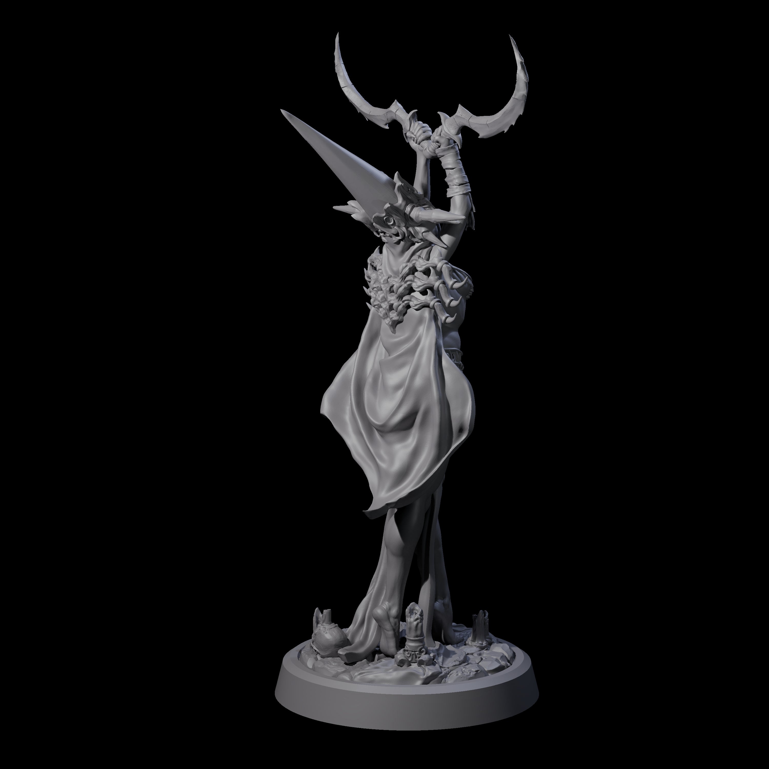 Four Ritualistic Cultists Miniature for Dungeons and Dragons, Pathfinder or other TTRPGs