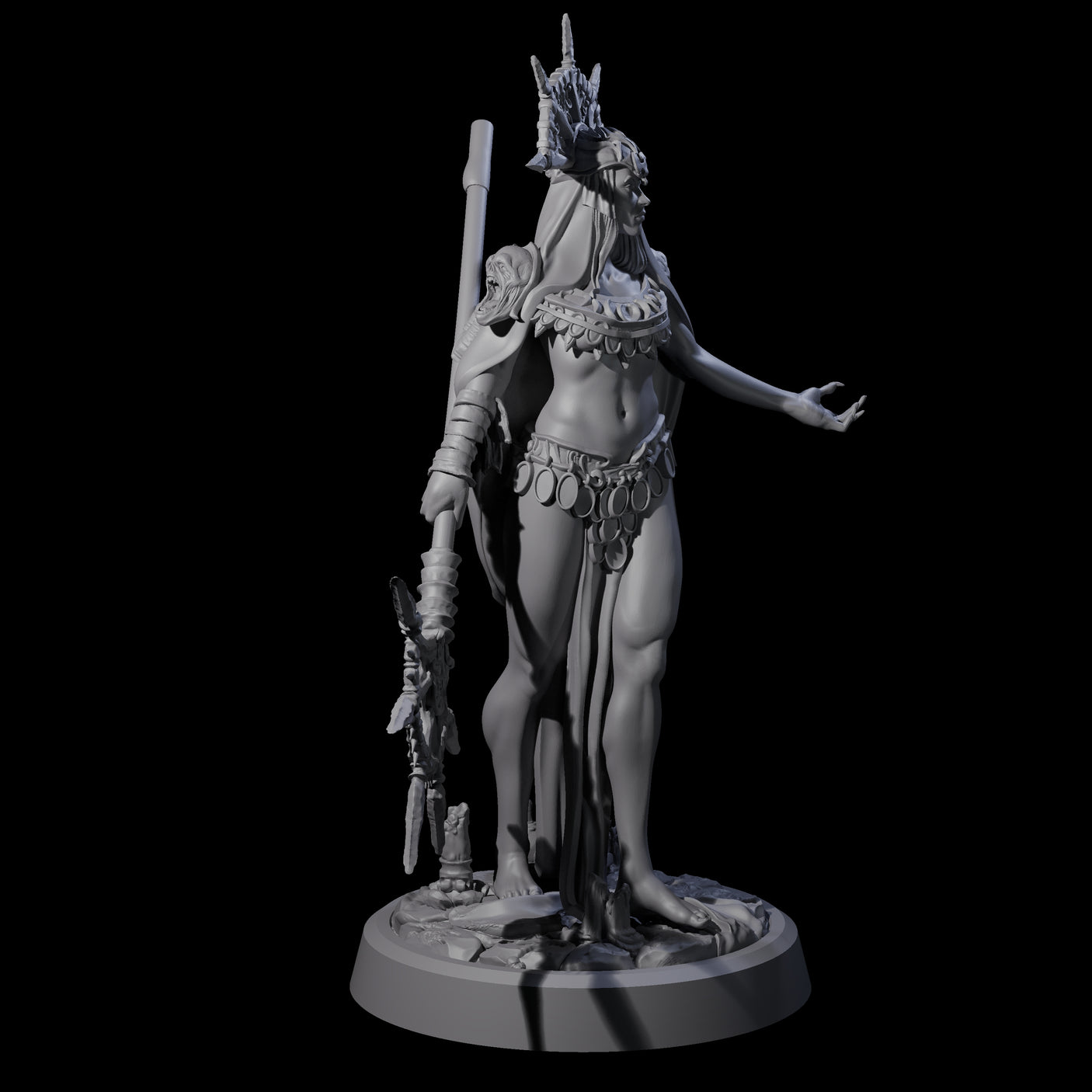 Four Ritualistic Cultists Miniature for Dungeons and Dragons, Pathfinder or other TTRPGs