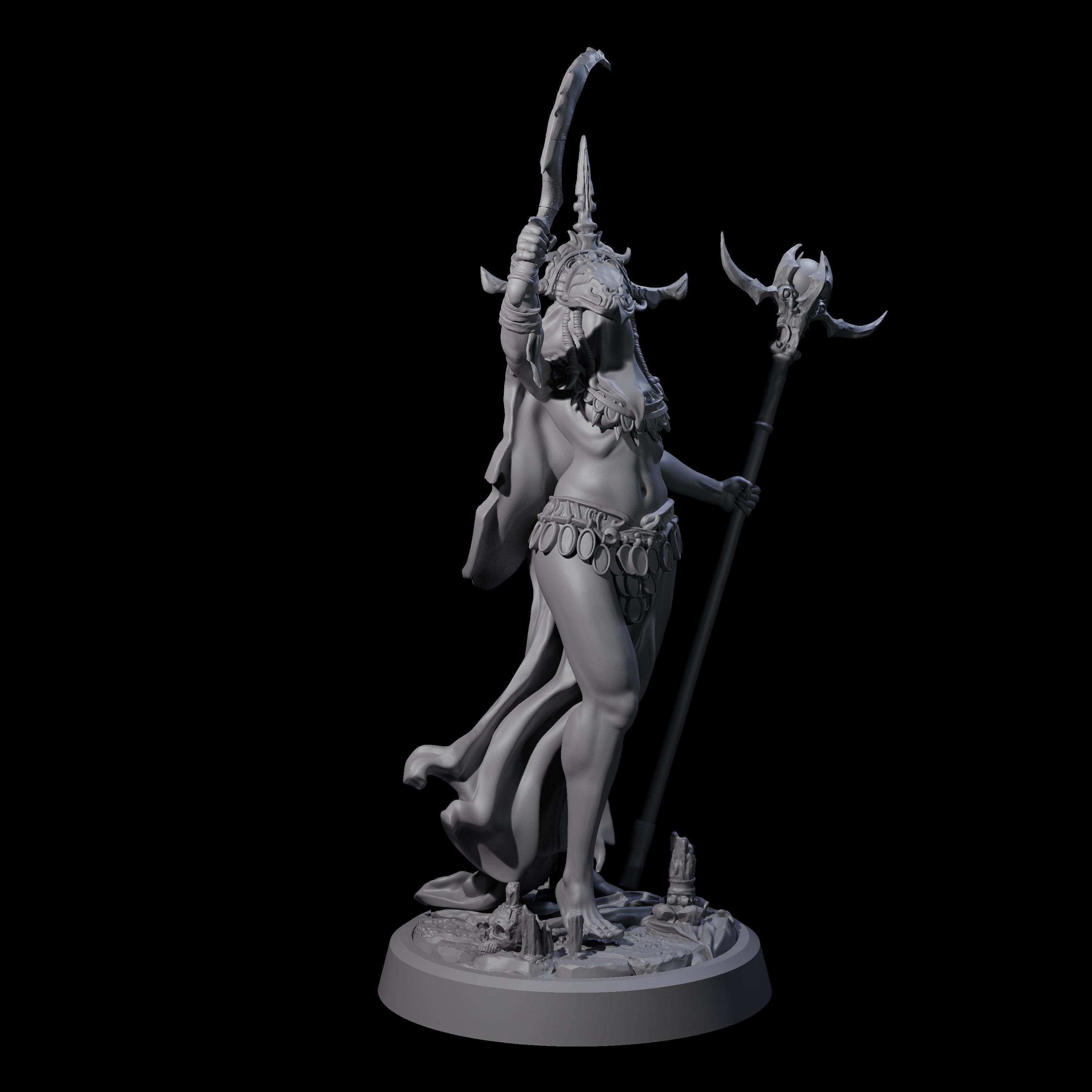 Four Ritualistic Cultists Miniature for Dungeons and Dragons, Pathfinder or other TTRPGs