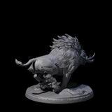 Four Roaming Giant Hogs Miniature for Dungeons and Dragons, Pathfinder or other TTRPGs