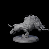 Four Roaming Giant Hogs Miniature for Dungeons and Dragons, Pathfinder or other TTRPGs