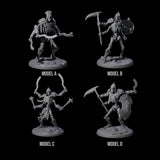 Four Roaming Skeletal Hulks Miniature for Dungeons and Dragons, Pathfinder or other TTRPGs