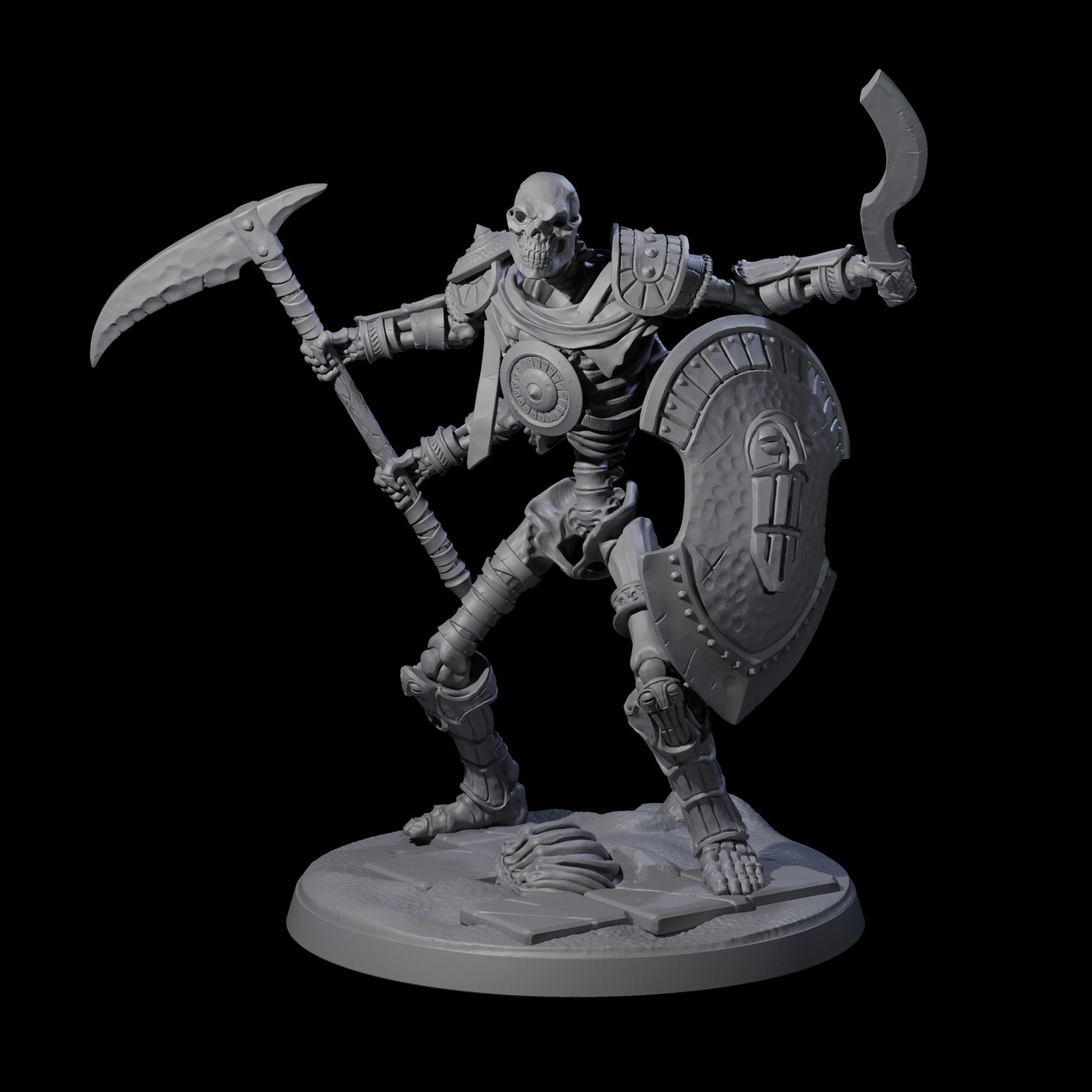 Four Roaming Skeletal Hulks Miniature for Dungeons and Dragons, Pathfinder or other TTRPGs