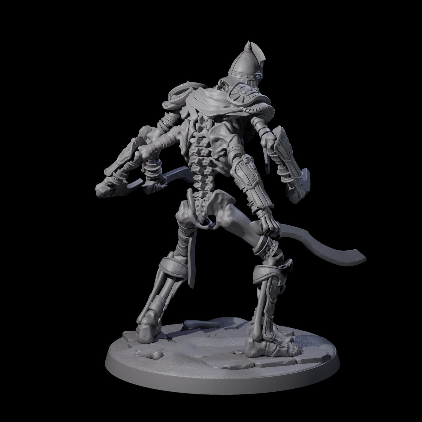 Four Roaming Skeletal Hulks Miniature for Dungeons and Dragons, Pathfinder or other TTRPGs