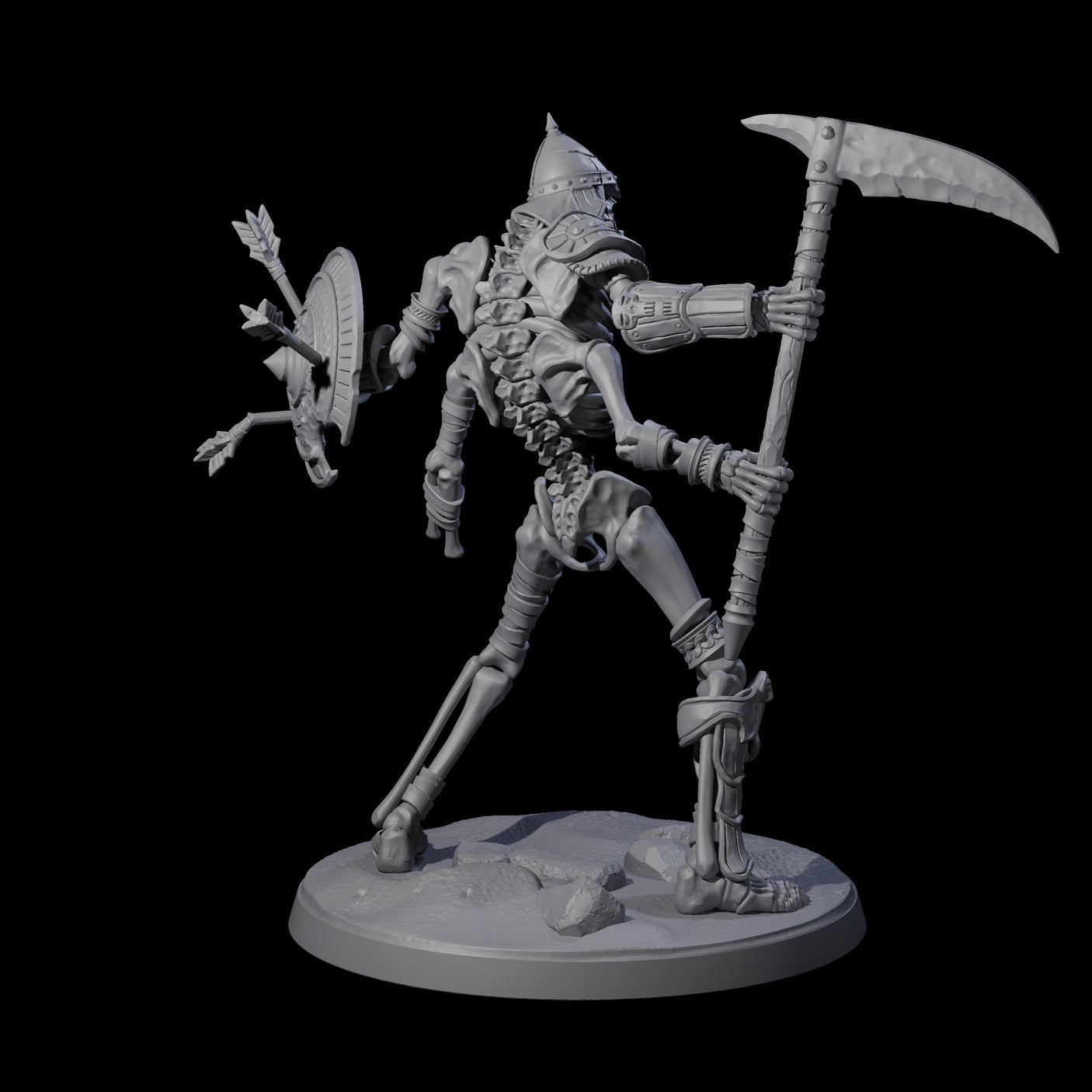 Four Roaming Skeletal Hulks Miniature for Dungeons and Dragons, Pathfinder or other TTRPGs