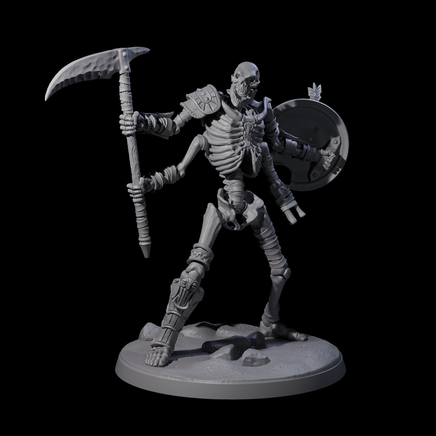 Four Roaming Skeletal Hulks Miniature for Dungeons and Dragons, Pathfinder or other TTRPGs