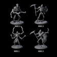 Four Roaming Skeletal Hulks Miniature for Dungeons and Dragons, Pathfinder or other TTRPGs