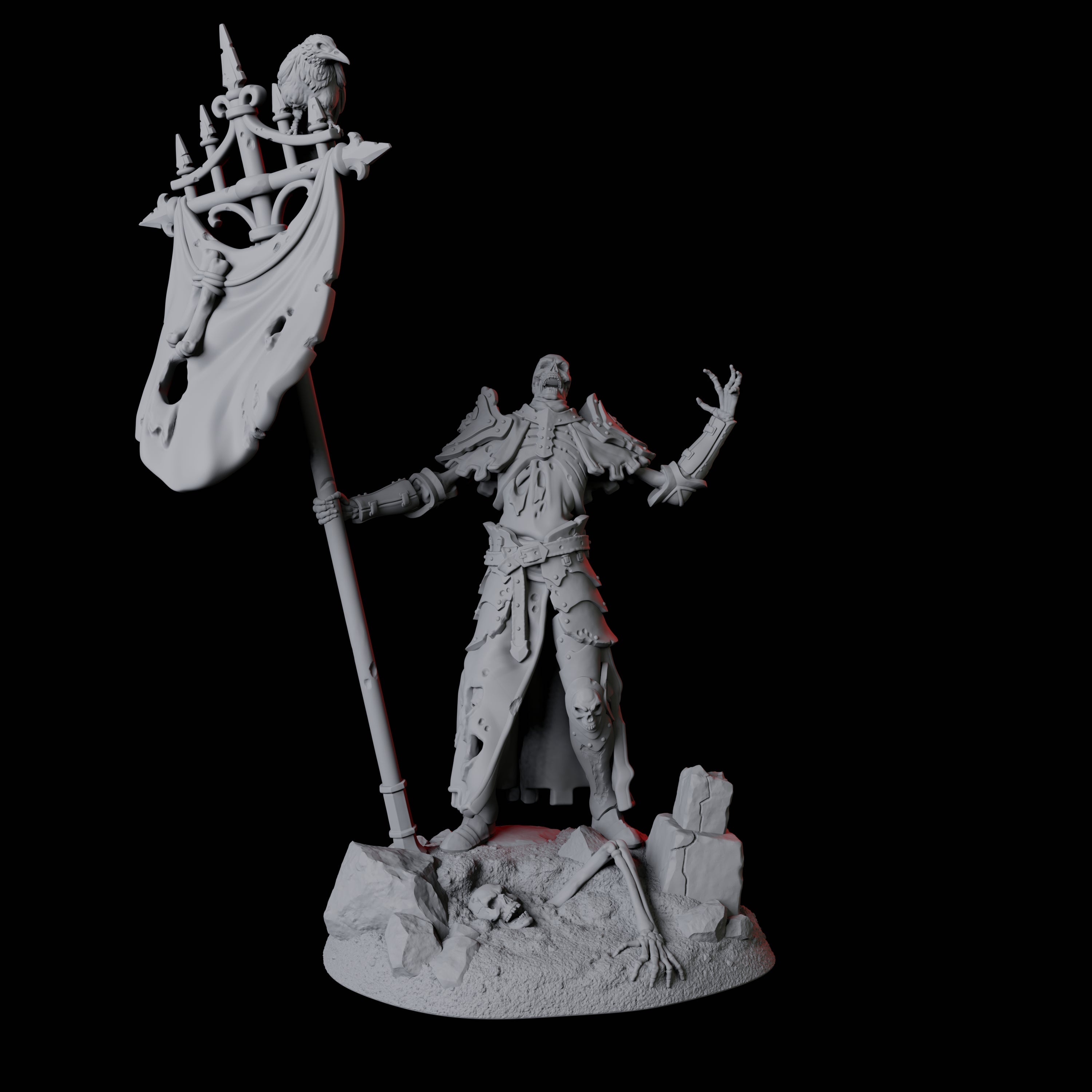 Four Roaming Undead Warriors Miniature for Dungeons and Dragons, Pathfinder or other TTRPGs