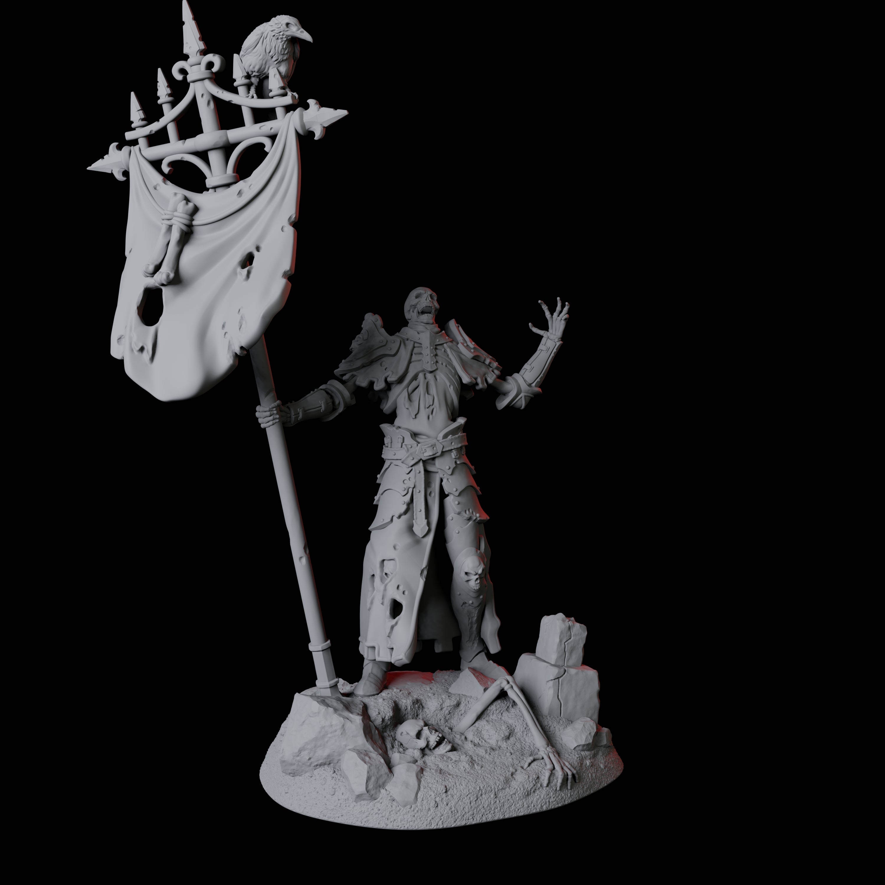 Four Roaming Undead Warriors Miniature for Dungeons and Dragons, Pathfinder or other TTRPGs