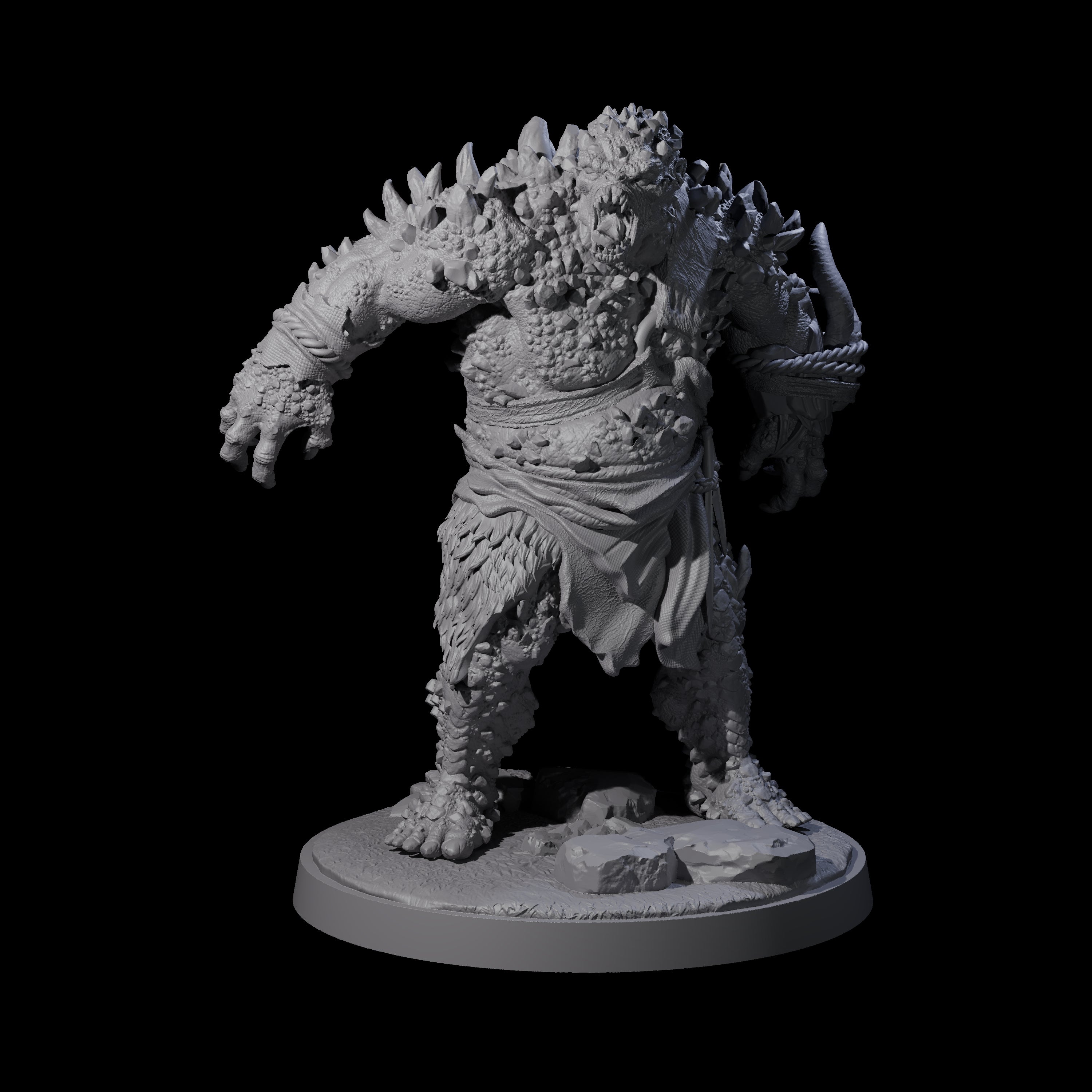 Four Rocky Ogres Miniature for Dungeons and Dragons, Pathfinder or other TTRPGs