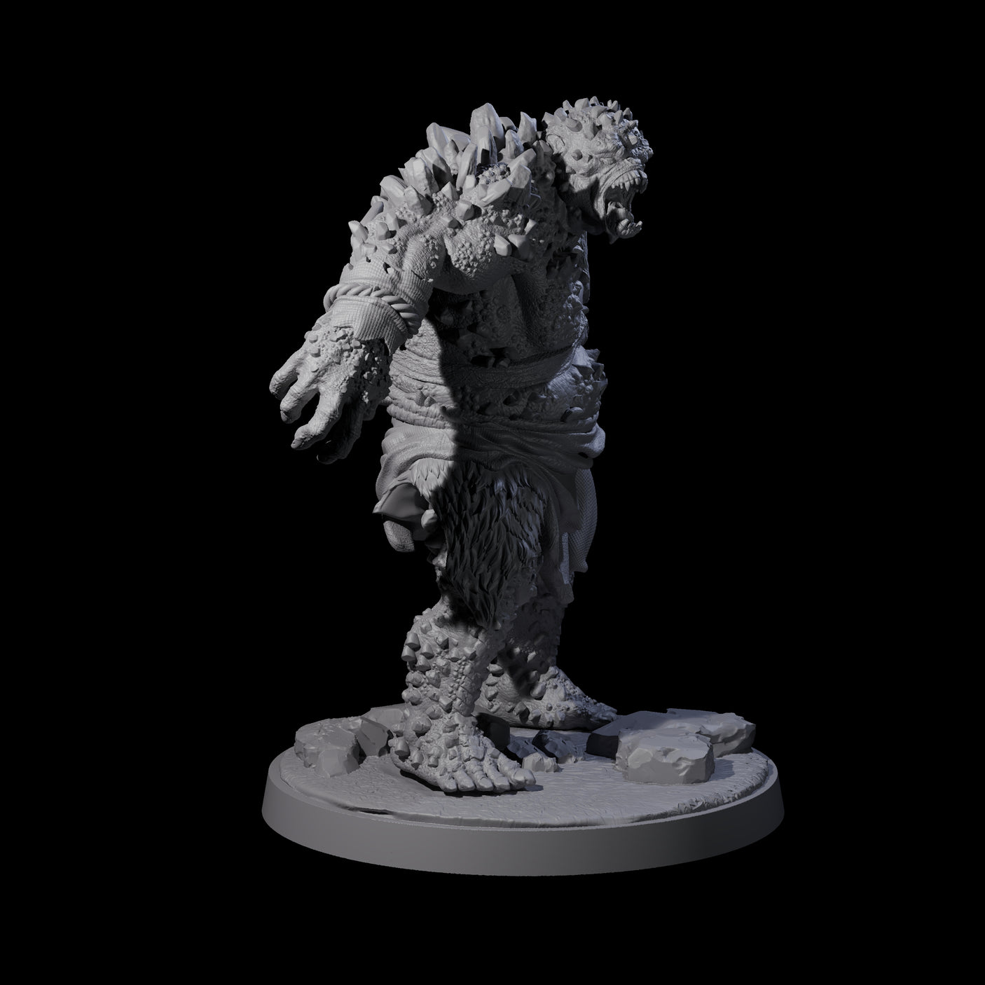 Four Rocky Ogres Miniature for Dungeons and Dragons, Pathfinder or other TTRPGs