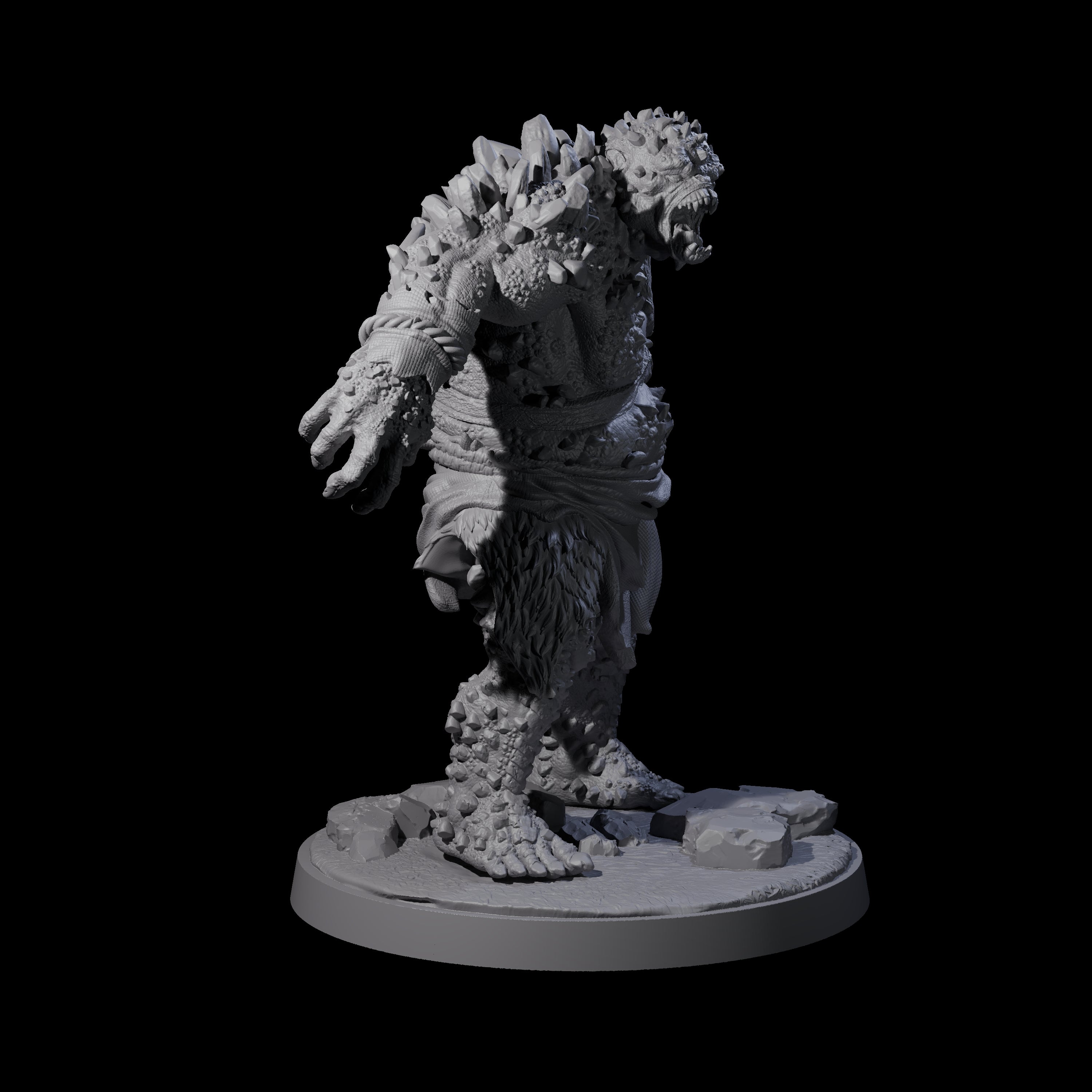 Four Rocky Ogres Miniature for Dungeons and Dragons, Pathfinder or other TTRPGs