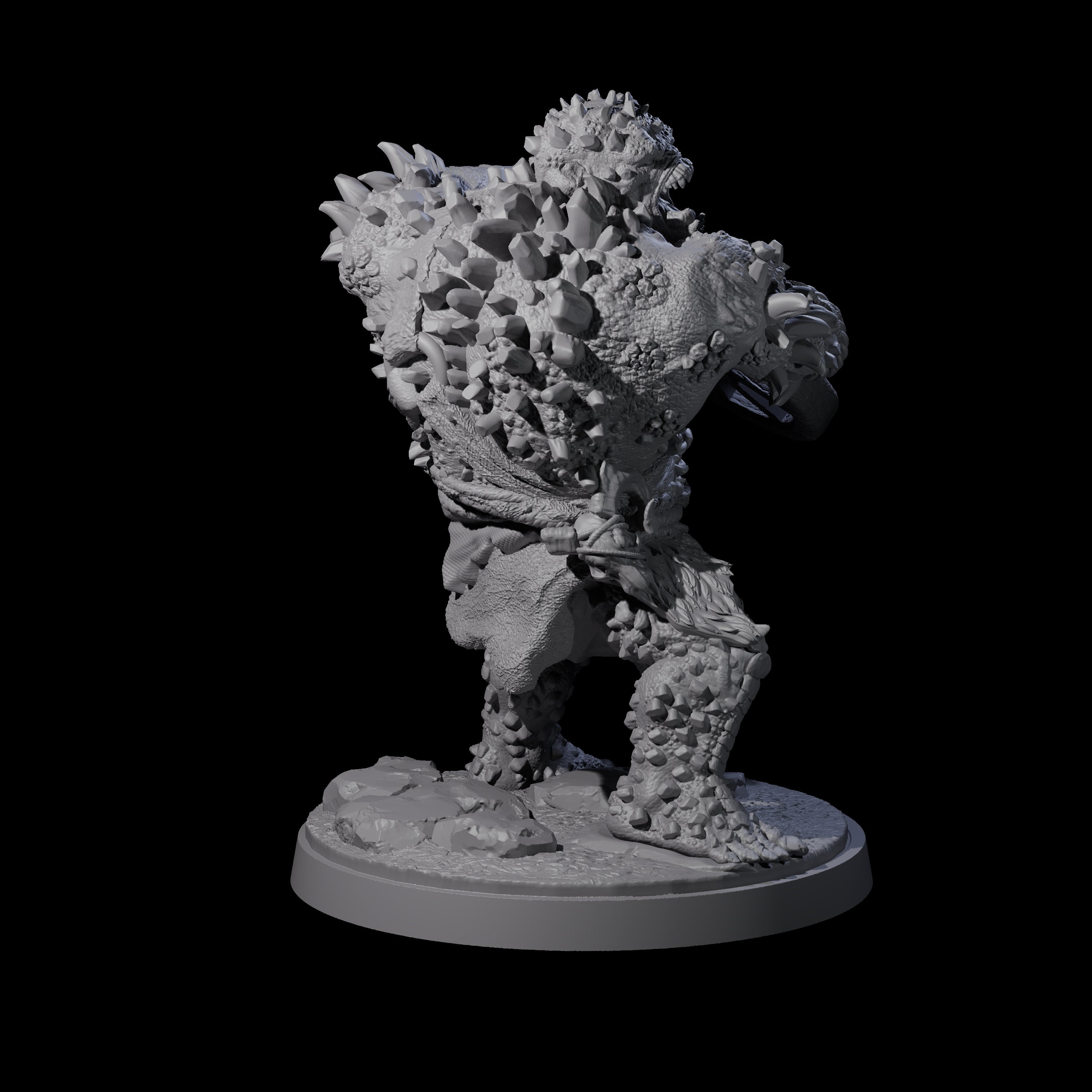 Four Rocky Ogres Miniature for Dungeons and Dragons, Pathfinder or other TTRPGs