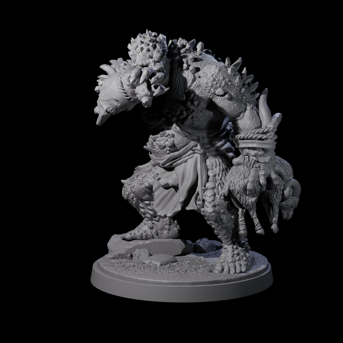 Four Rocky Ogres Miniature for Dungeons and Dragons, Pathfinder or other TTRPGs