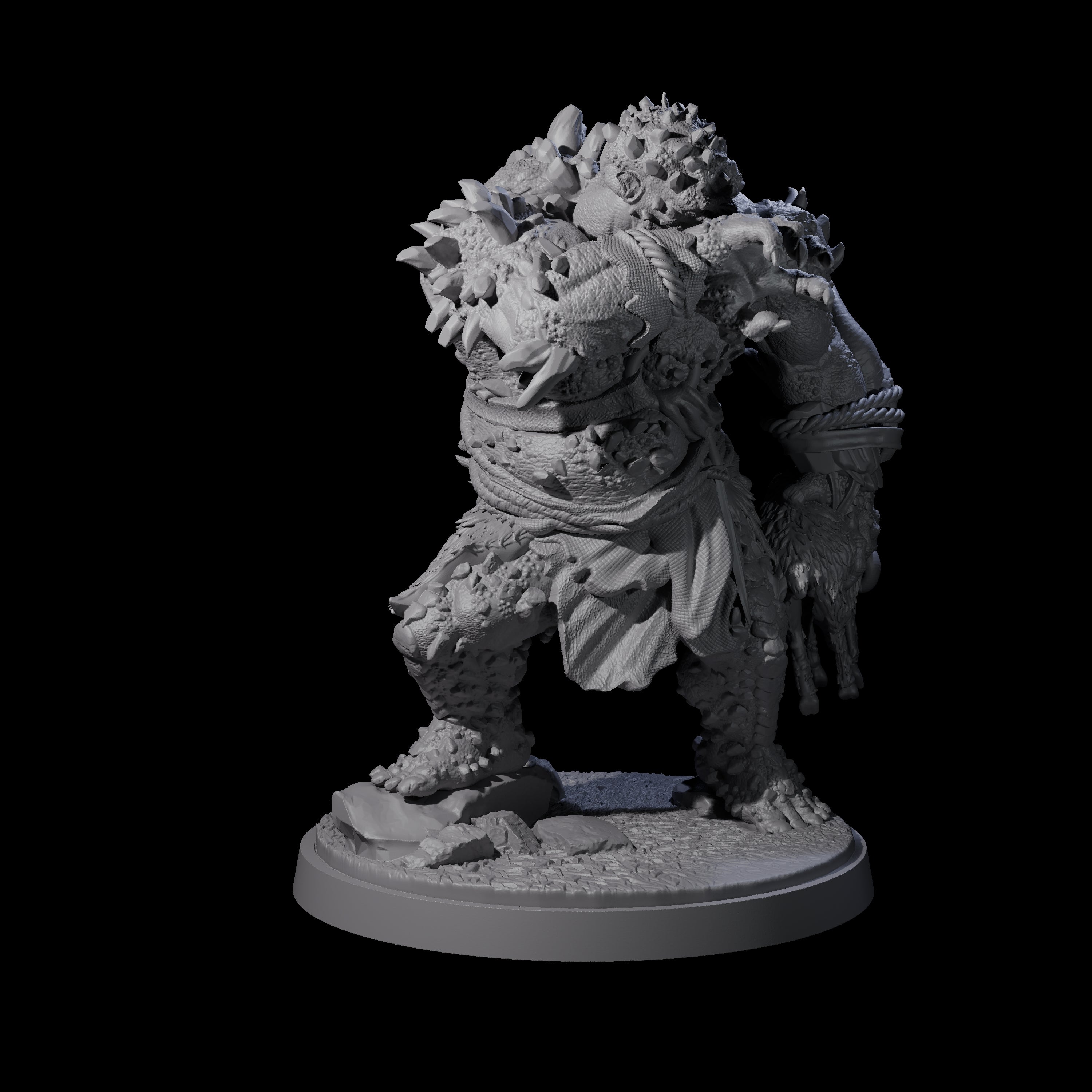 Four Rocky Ogres Miniature for Dungeons and Dragons, Pathfinder or other TTRPGs
