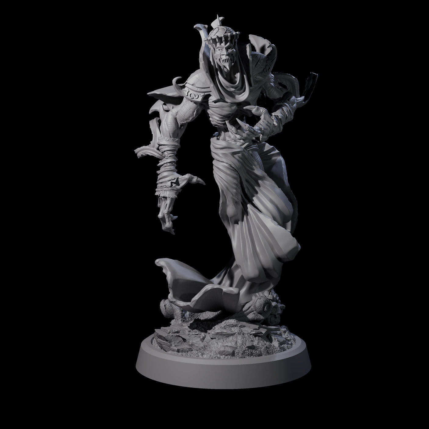 Four Sandy Wraith Lords Miniature for Dungeons and Dragons, Pathfinder or other TTRPGs