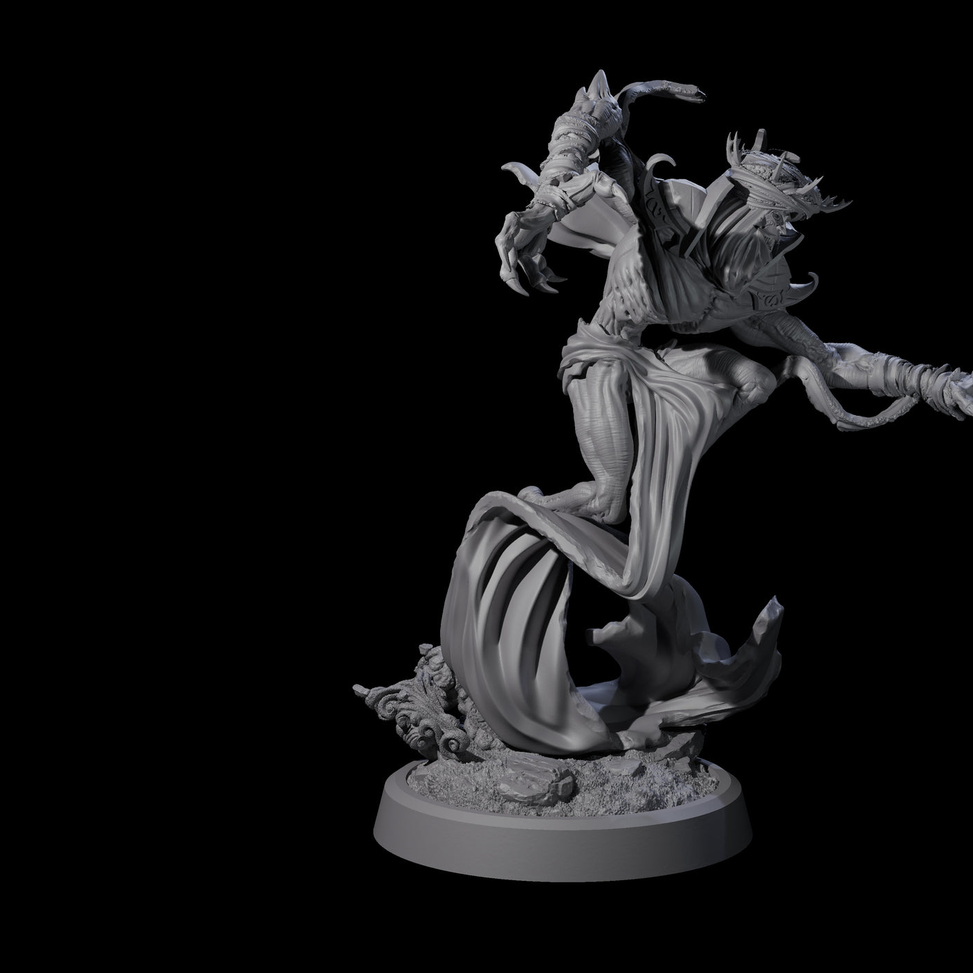 Four Sandy Wraith Lords Miniature for Dungeons and Dragons, Pathfinder or other TTRPGs