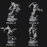 Four Sandy Wraith Lords Miniature for Dungeons and Dragons, Pathfinder or other TTRPGs