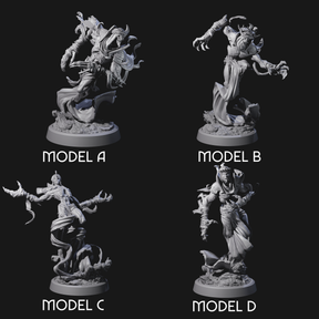Four Sandy Wraith Lords Miniature for Dungeons and Dragons, Pathfinder or other TTRPGs