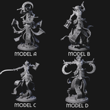 Four Scheming Contract Devils Miniature for Dungeons and Dragons, Pathfinder or other TTRPGs