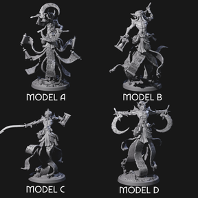 Four Scheming Contract Devils Miniature for Dungeons and Dragons, Pathfinder or other TTRPGs