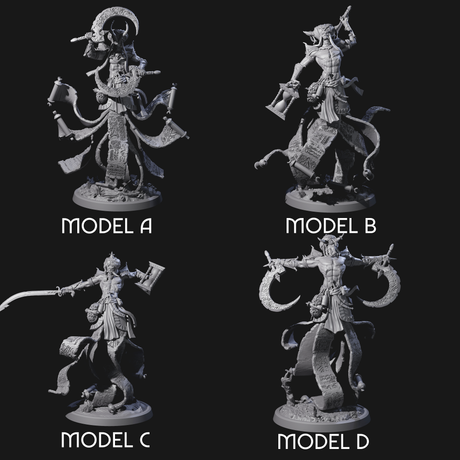 Four Scheming Contract Devils Miniature for Dungeons and Dragons, Pathfinder or other TTRPGs