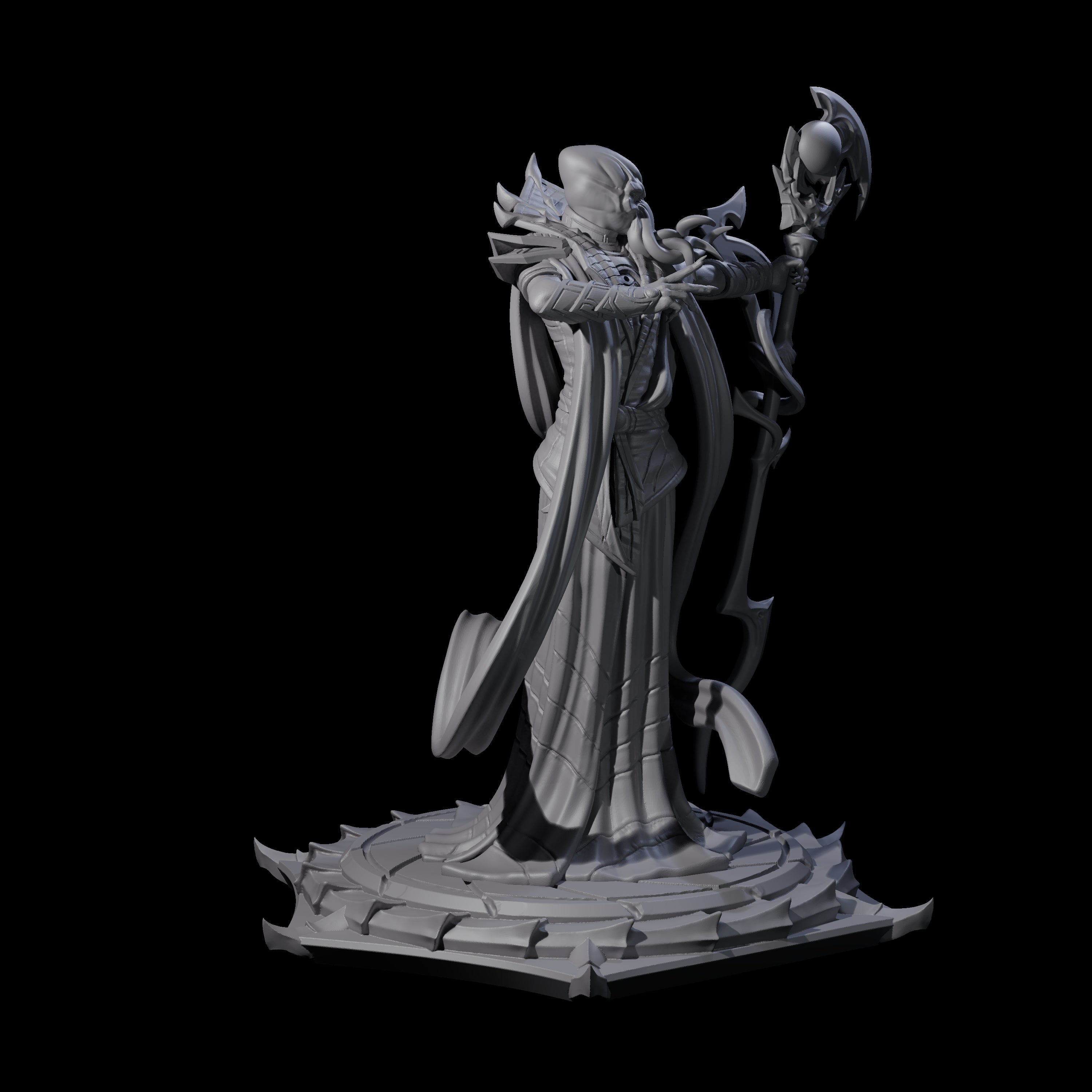 Four Scheming Mind Flayer Sorcerers Miniature for Dungeons and Dragons, Pathfinder or other TTRPGs
