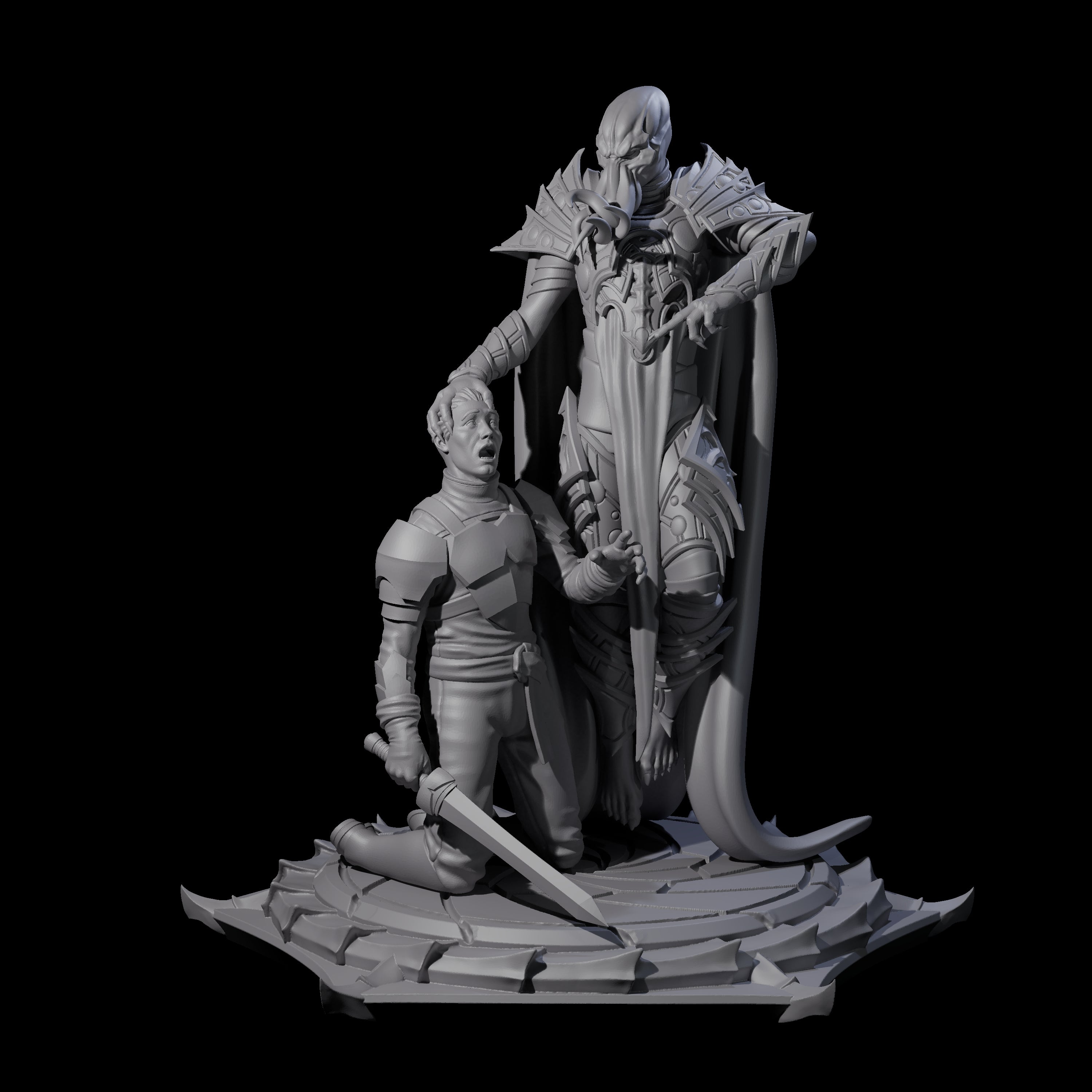 Four Scheming Mind Flayer Sorcerers Miniature for Dungeons and Dragons, Pathfinder or other TTRPGs