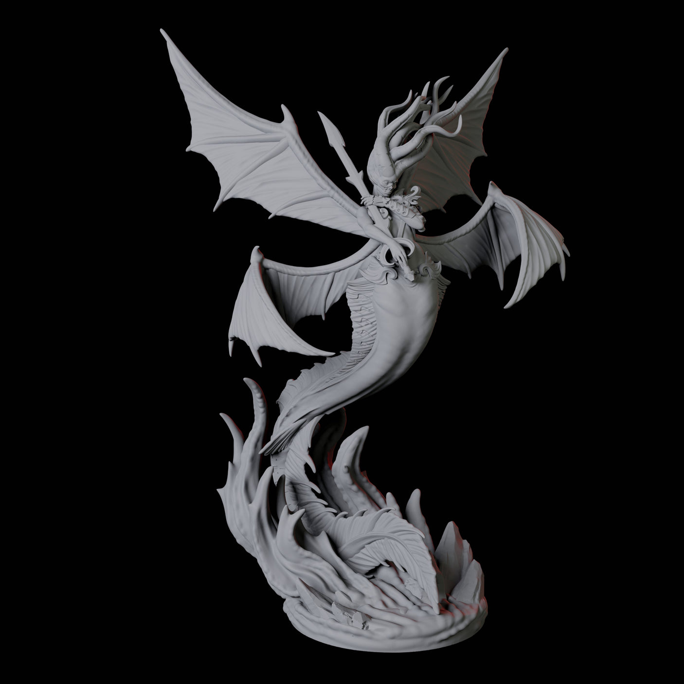Four Screeching Harpies Miniature for Dungeons and Dragons, Pathfinder or other TTRPGs