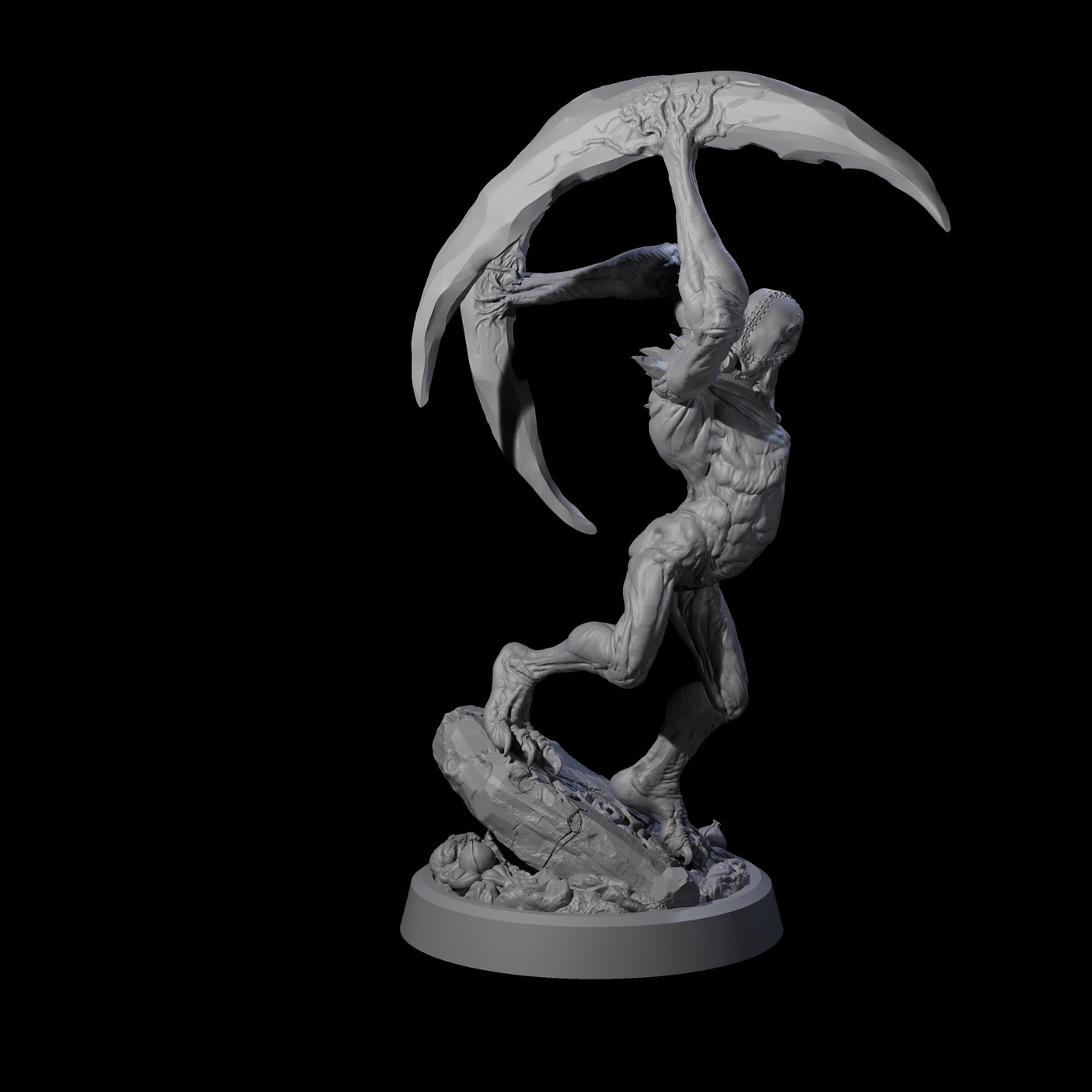 Four Scythe Wielding Velstracs Miniature for Dungeons and Dragons, Pathfinder or other TTRPGs