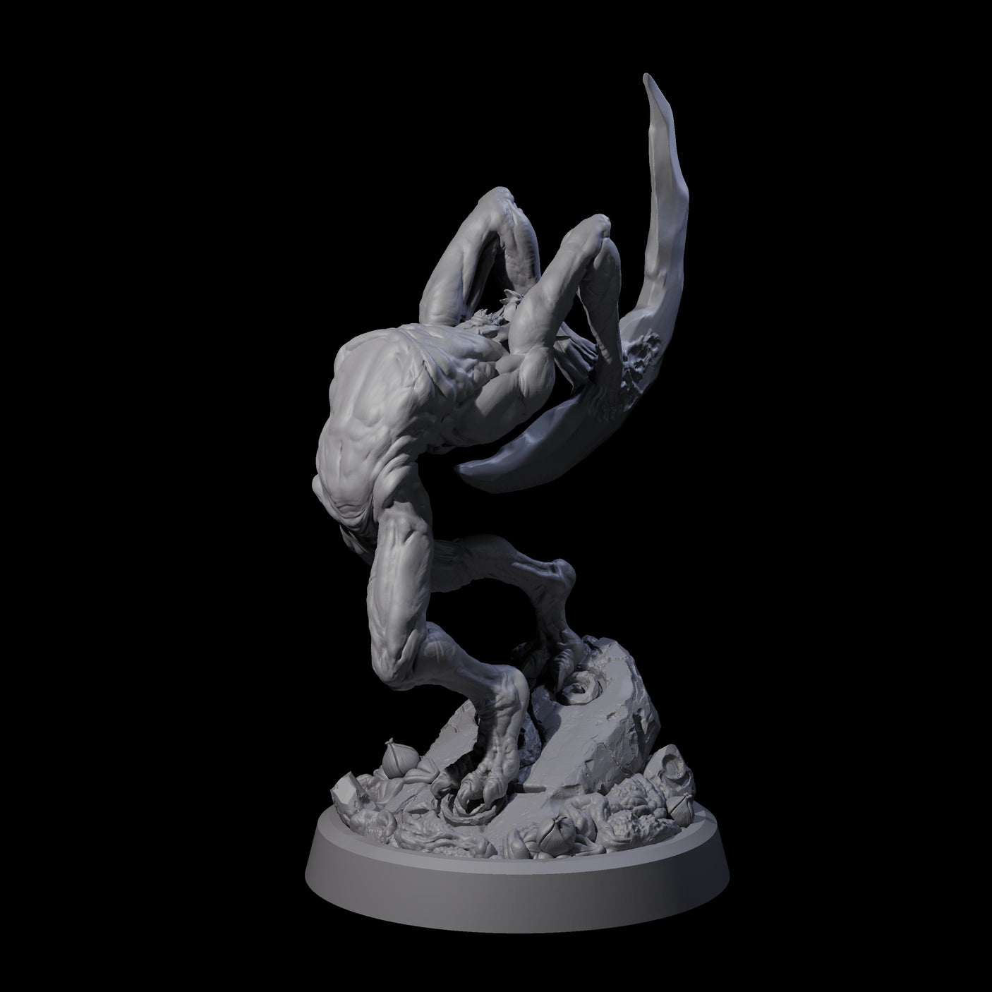 Four Scythe Wielding Velstracs Miniature for Dungeons and Dragons, Pathfinder or other TTRPGs