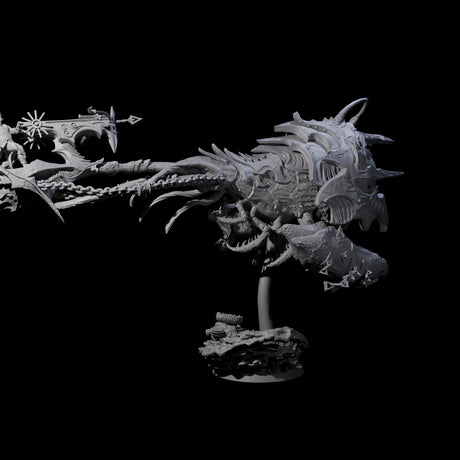 Four Sea Elves Piloting an Abyssal Lanternfish Miniature for Dungeons and Dragons, Pathfinder or other TTRPGs