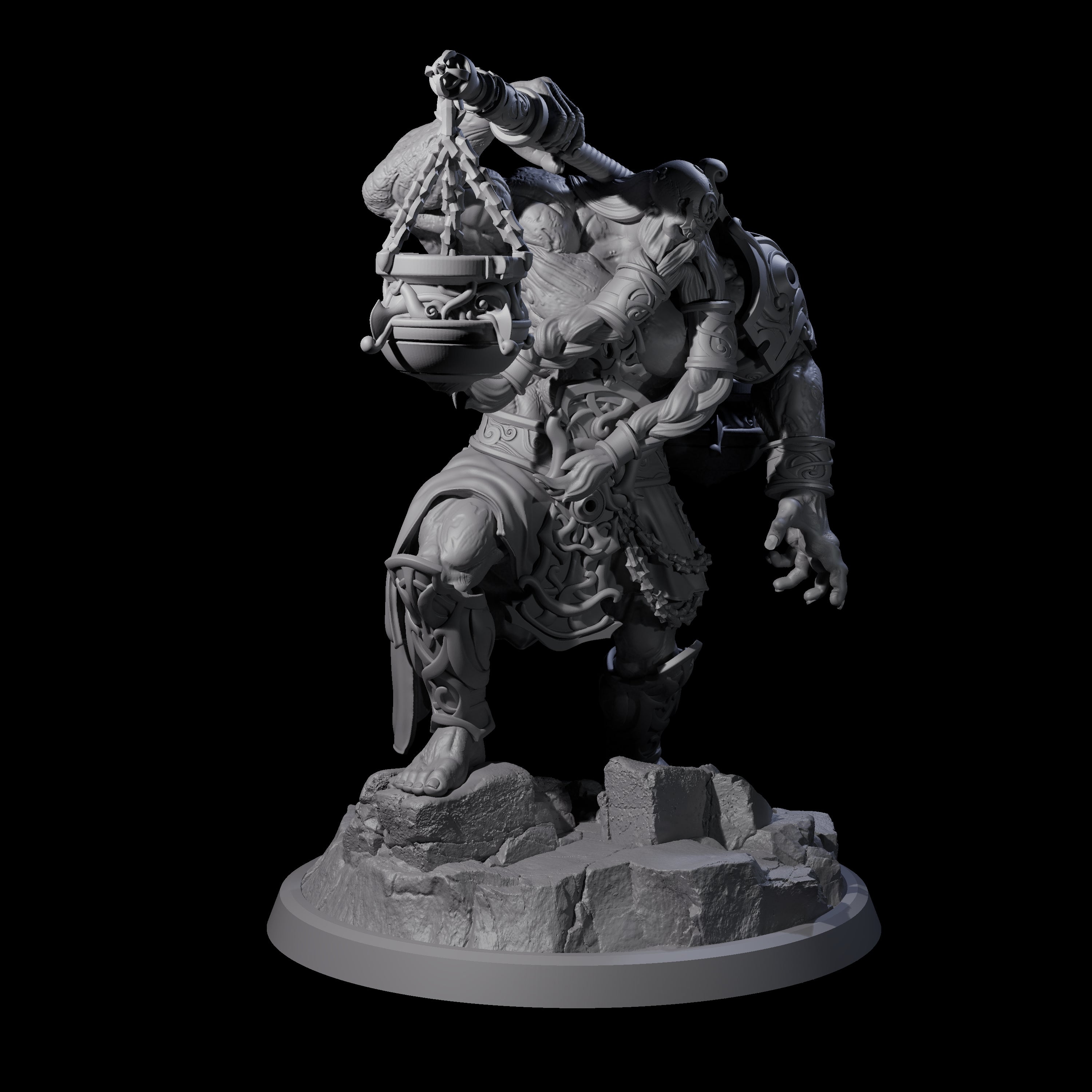 Four Sea Giant Sentinals Miniature for Dungeons and Dragons, Pathfinder or other TTRPGs