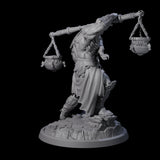 Four Sea Giant Sentinals Miniature for Dungeons and Dragons, Pathfinder or other TTRPGs
