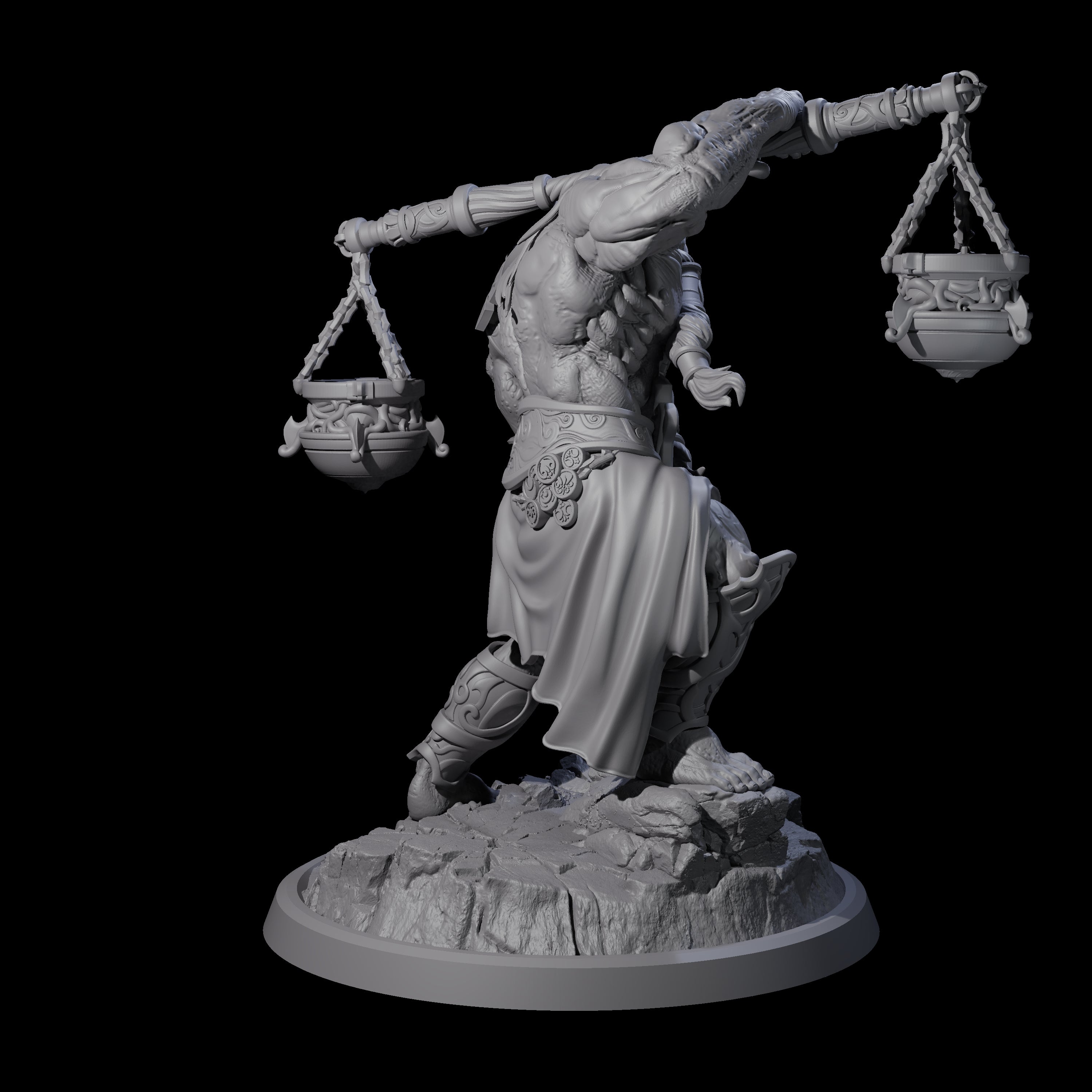 Four Sea Giant Sentinals Miniature for Dungeons and Dragons, Pathfinder or other TTRPGs