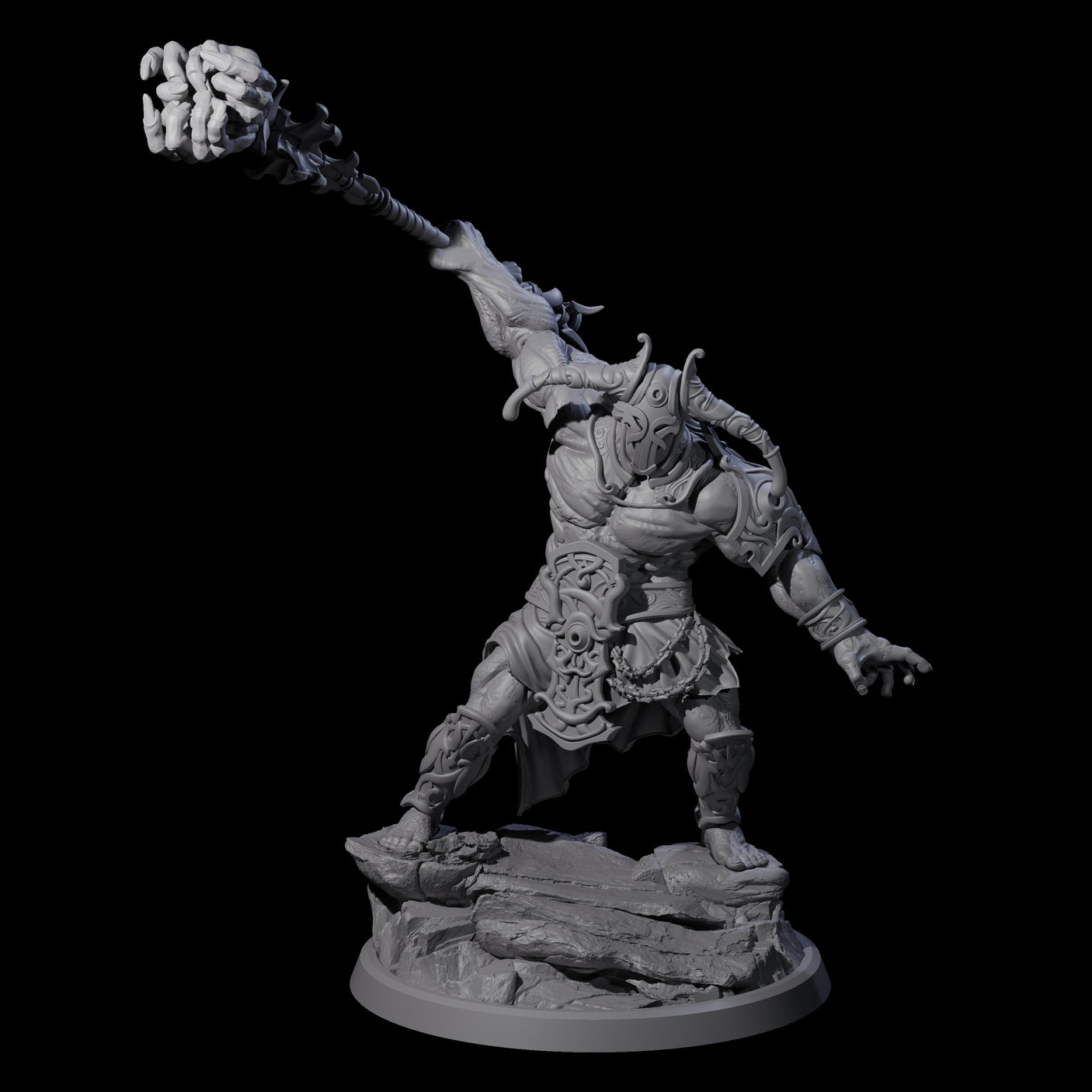Four Sea Giant Sentinals Miniature for Dungeons and Dragons, Pathfinder or other TTRPGs